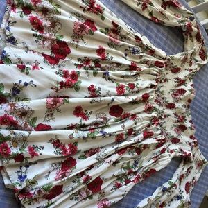 Plus size off the shoulder floral dress